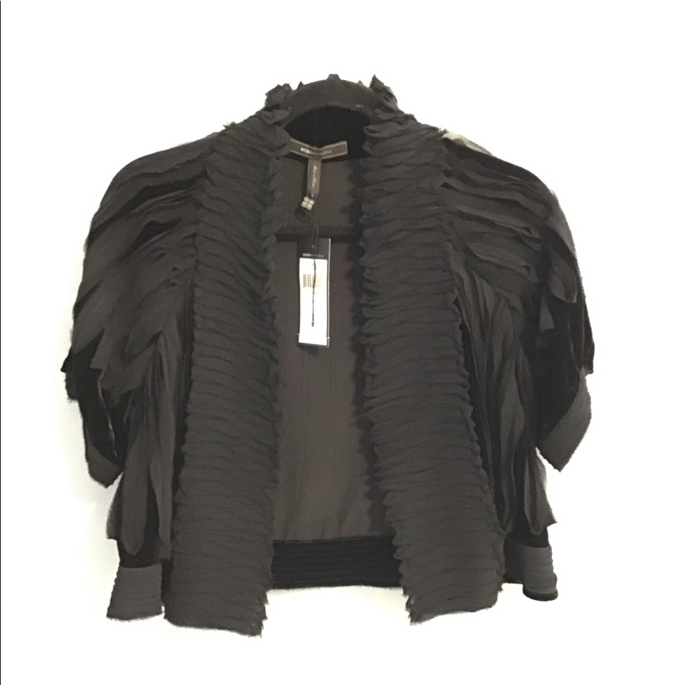 🖤 NWT BCBGMaxAzria Lace Velvet Jacket Rare! XS 🖤 - Picture 7 of 8
